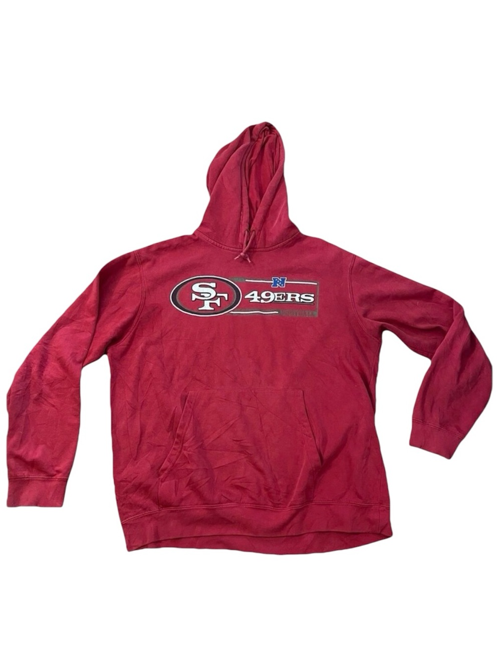 Vintage San Francisco 49ers Pullover Hoodie Red Graphic Sweatshirt Men's